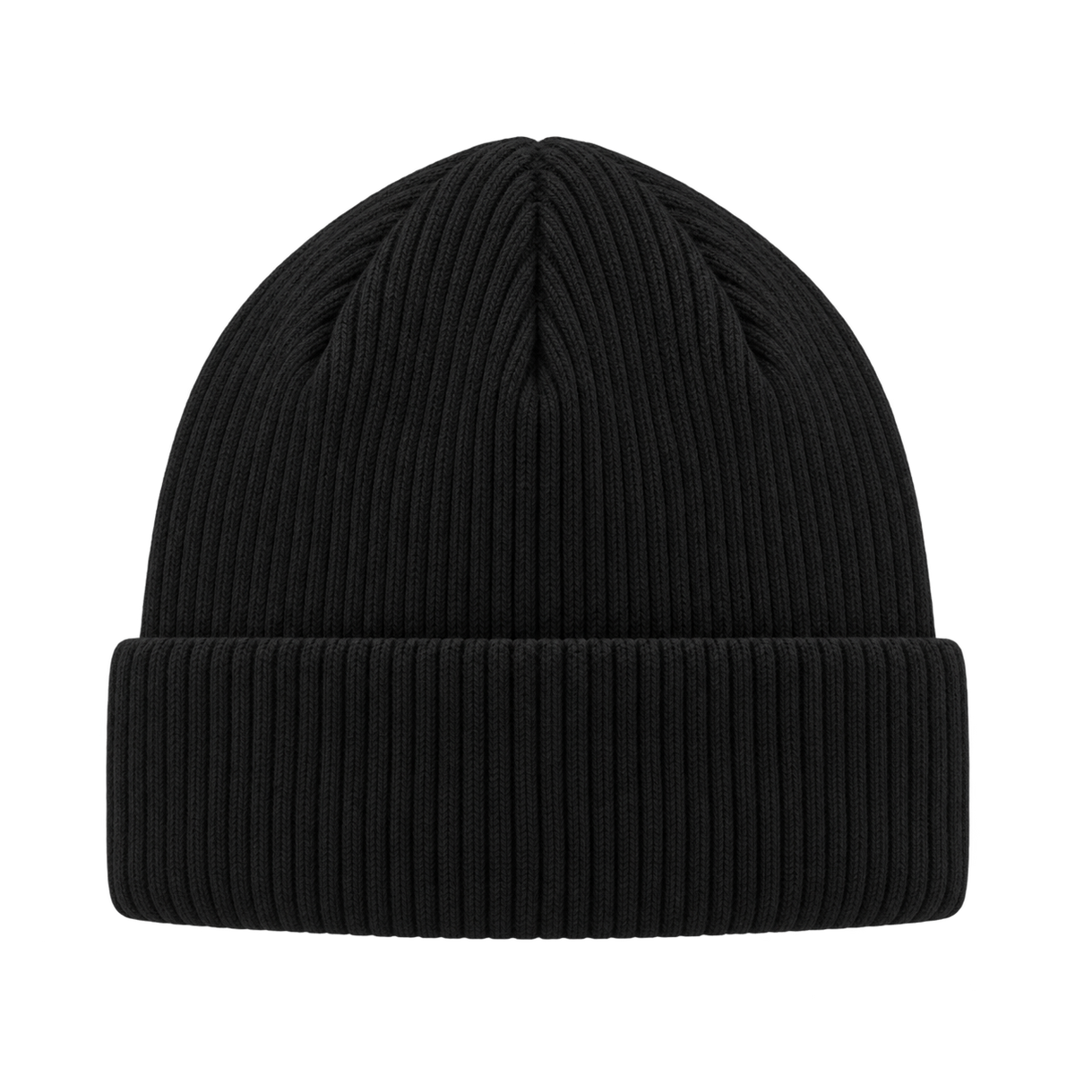 Ribbed Beanie — Black
