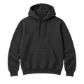 Blank charcoal pullover hoodie on a pure white studio background